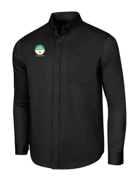 Long Sleeve Deep Black Superpro React Twill Shirt w/MTA Turnpike Logo