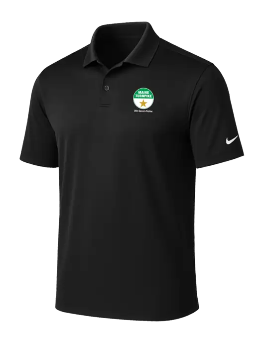 NIKE Black Victory Solid Polo w/MTA Turnpike Logo