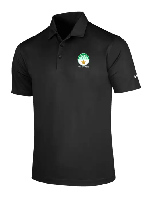 NIKE Black Dri-Fit Vertical Mesh Polo w/MTA Turnpike Logo