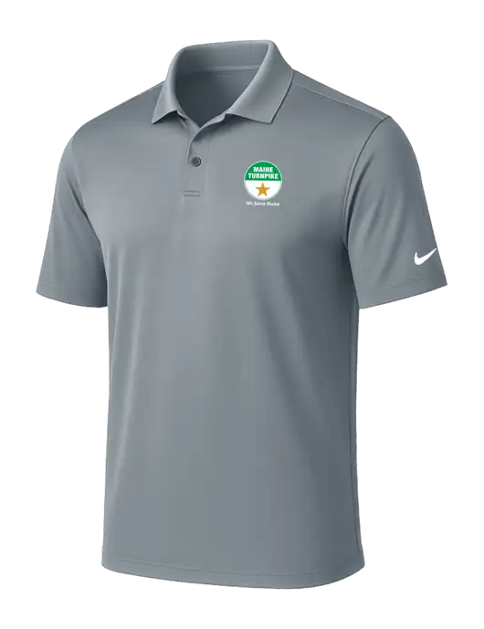 NIKE Medium Grey Victory Solid Polo w/MTA Turnpike Logo