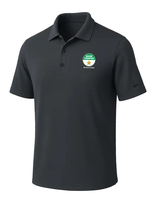 NIKE Dark Grey Dri-Fit Micro Pique Polo w/MTA Turnpike Logo
