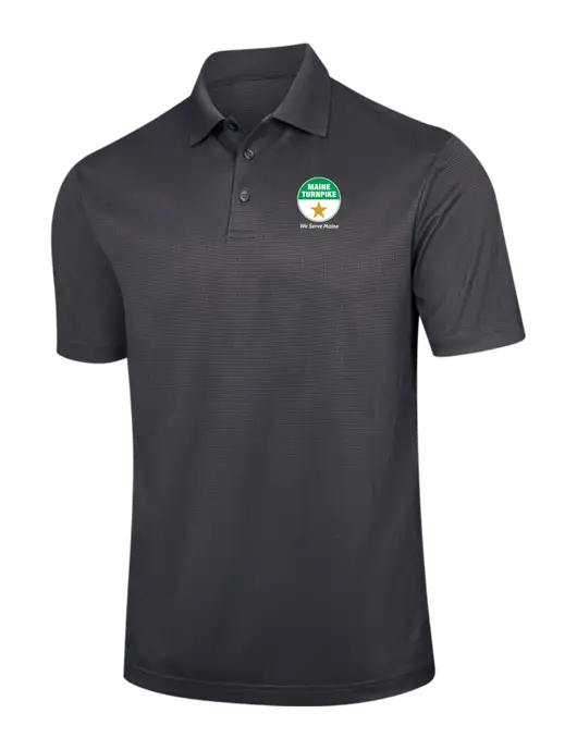 Dark Grey Performance Fine Jacquard Polo w/MTA Turnpike Logo