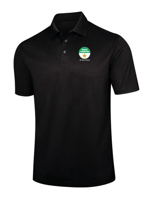 Black Performance Fine Jacquard Polo w/MTA Turnpike Logo