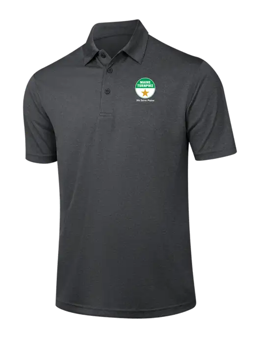 Dark Grey Heather Contender Polo w/MTA Turnpike Logo
