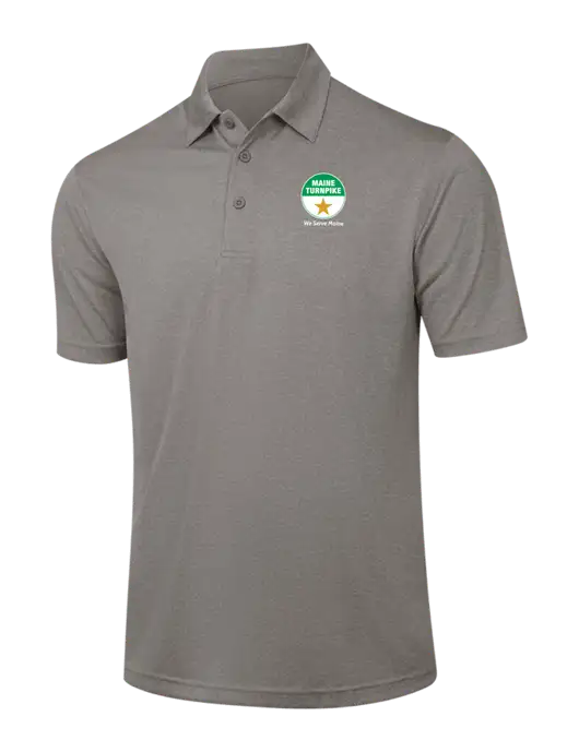 Medium Grey Heather Contender Polo w/MTA Turnpike Logo
