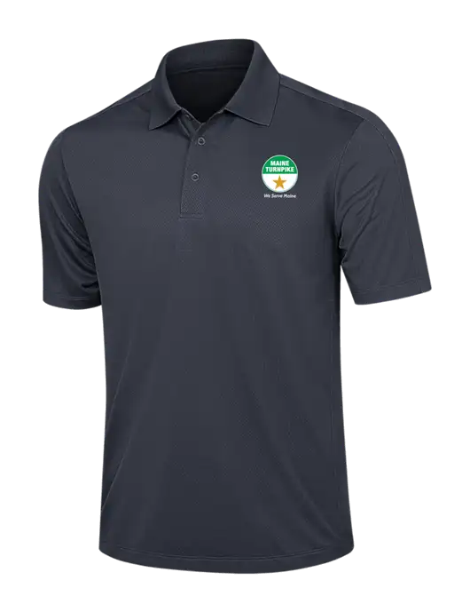 Dark Grey Diamond Textured Jacquard Polo w/MTA Turnpike Logo