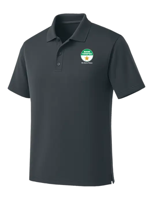 Dark Grey Dry Zone UV Micro Mesh Polo w/MTA Turnpike Logo