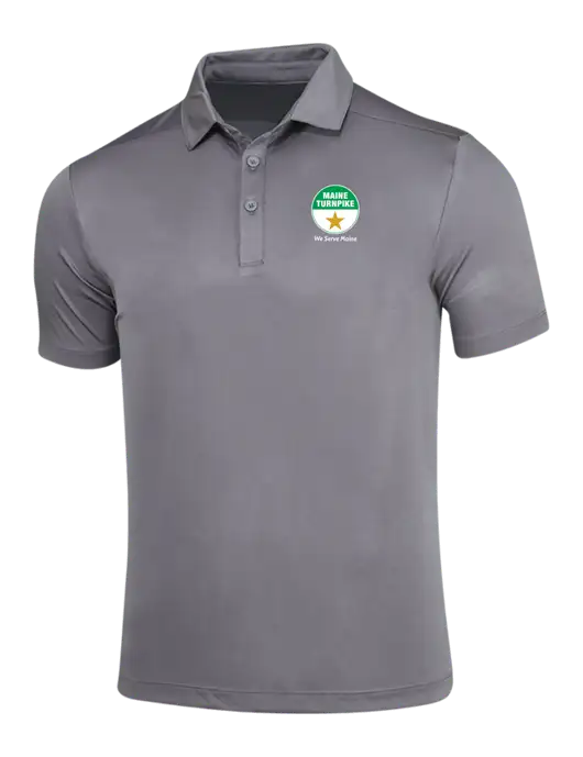 Dark Smoke Grey Posi-UV Pro Polo w/MTA Turnpike Logo