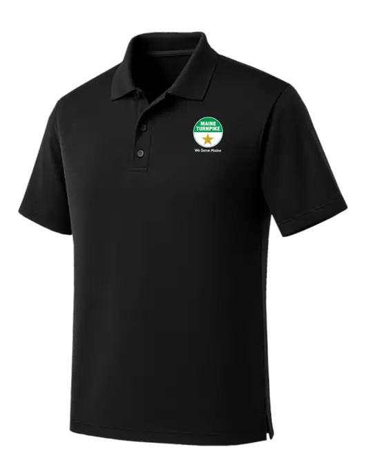 Black Dry Zone UV Micro Mesh Polo w/MTA Turnpike Logo