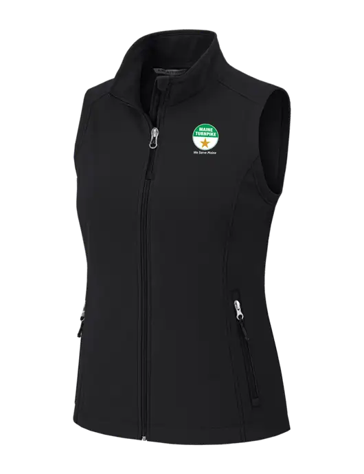 Black Womens Core Soft Shell Vest w/MTA Turnpike Logo