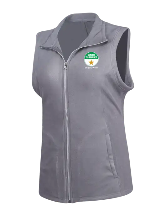 Medium Grey Womens Microfleece Vest w/MTA Turnpike Logo