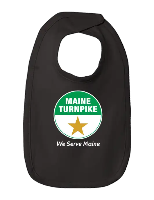 Rabbit Skins Black Infant Premium Jersey Bib w/MTA Turnpike Logo