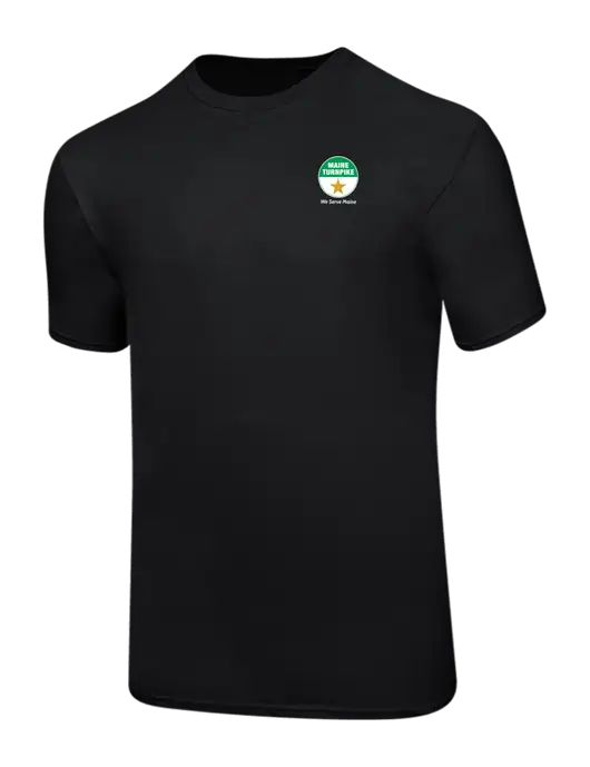 Ring Spun Jet Black 4.5 oz T-Shirt w/MTA Turnpike Logo
