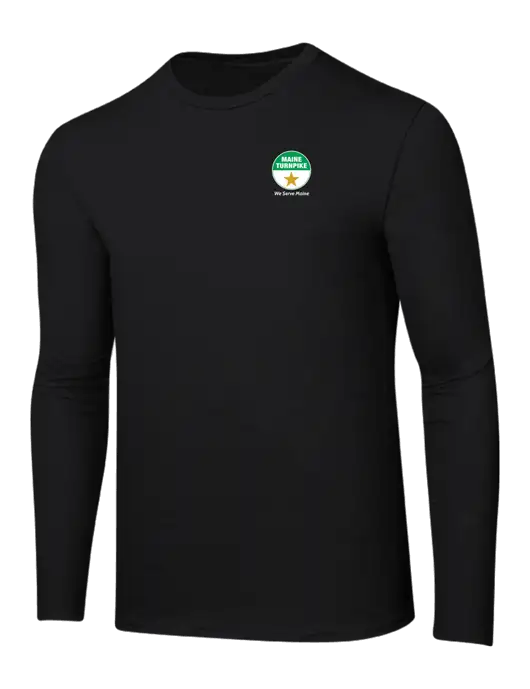 Ring Spun Jet Black 4.5 oz Long Sleeve T-Shirt w/MTA Turnpike Logo
