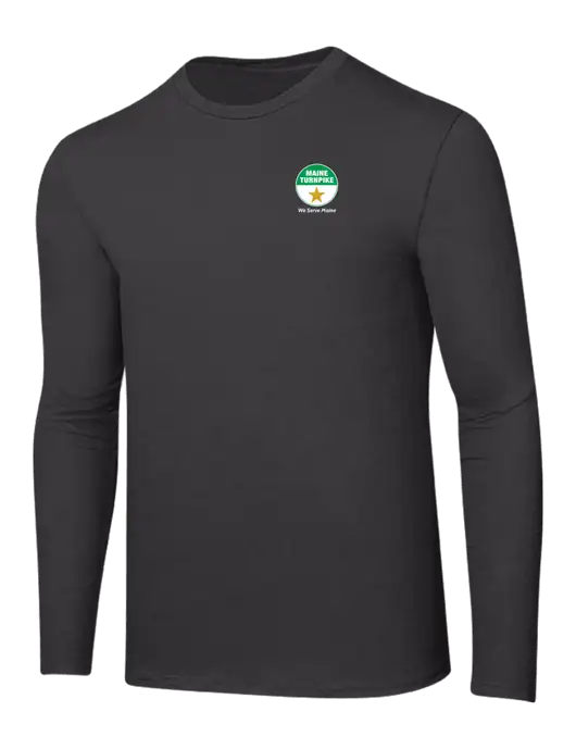 Ring Spun Charcoal 4.5 oz Long Sleeve T-Shirt w/MTA Turnpike Logo