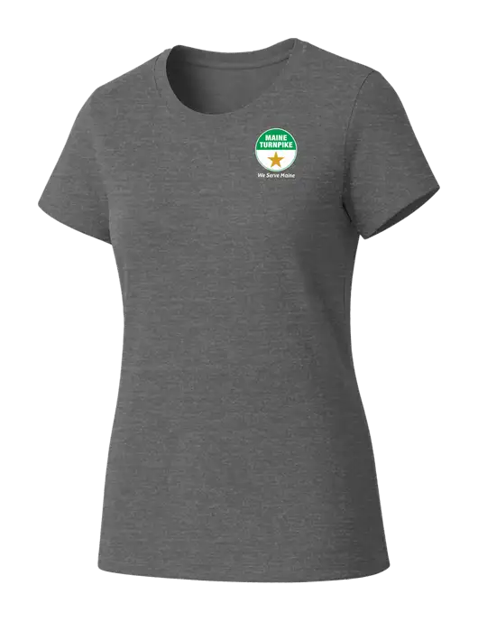 Womens Seriously Soft Grey Frost T-Shirt w/MTA Turnpike Logo