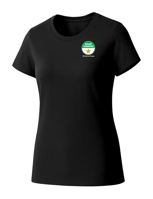 Womens Seriously Soft Black T-Shirt w/MTA Turnpike Logo
