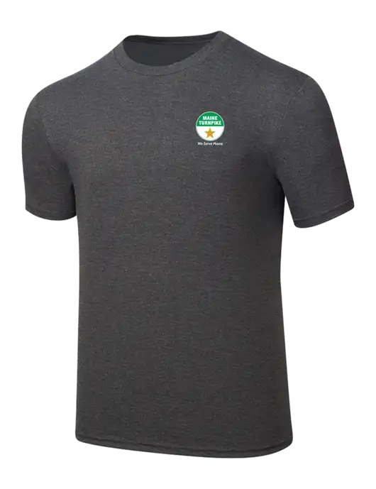 Simply Soft Heathered Charcoal 4.5oz  Poly/Combed Ring Spun Cotton T-Shirt w/MTA Turnpike Logo