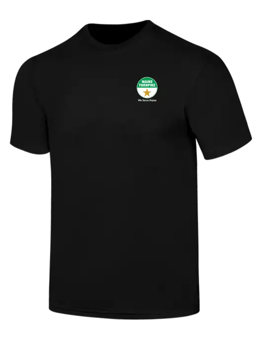 Simply Soft Black 4.5oz  Poly/Combed Ring Spun Cotton T-Shirt w/MTA Turnpike Logo