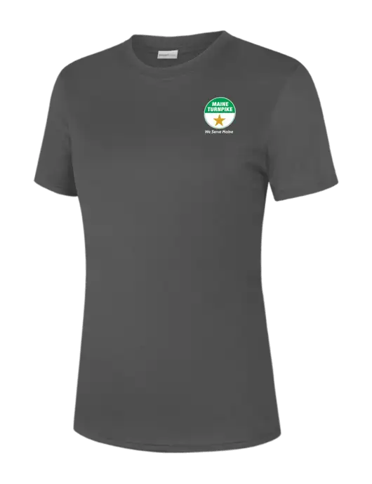  Womens Dark Grey PosiCharge Competitor Tee w/MTA Turnpike Logo