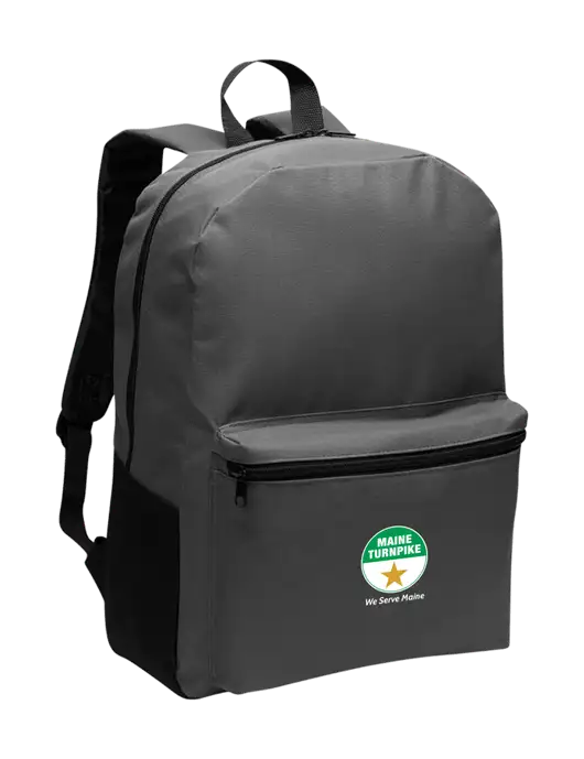 Casual Dark Charcoal Lightweight Laptop Backpack w/MTA Turnpike Logo