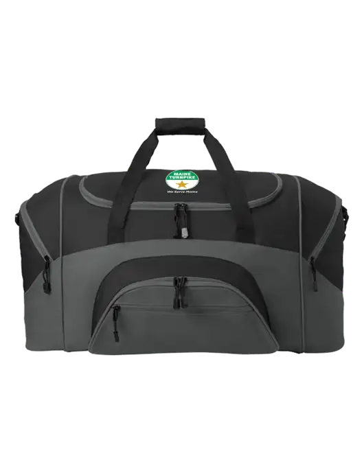 Standard Colorblock Black/Dark Grey Sport Duffel w/MTA Turnpike Logo