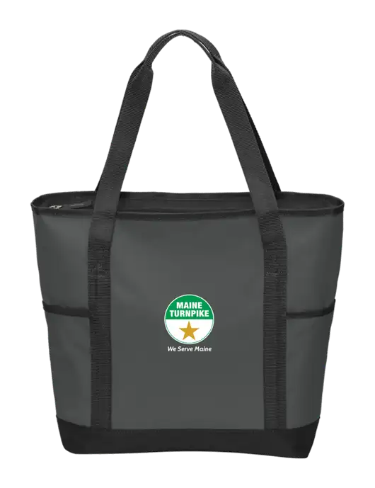 On the Go Charcoal/Black Tote  w/MTA Turnpike Logo