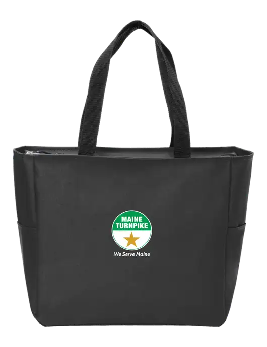Everyday Black Zip Tote  w/MTA Turnpike Logo