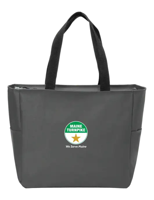 Everyday Charcoal Zip Tote Dark w/MTA Turnpike Logo
