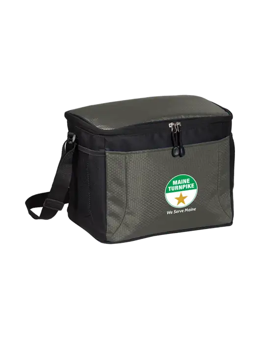 12 Can Grey/Black Cube Cooler w/MTA Turnpike Logo
