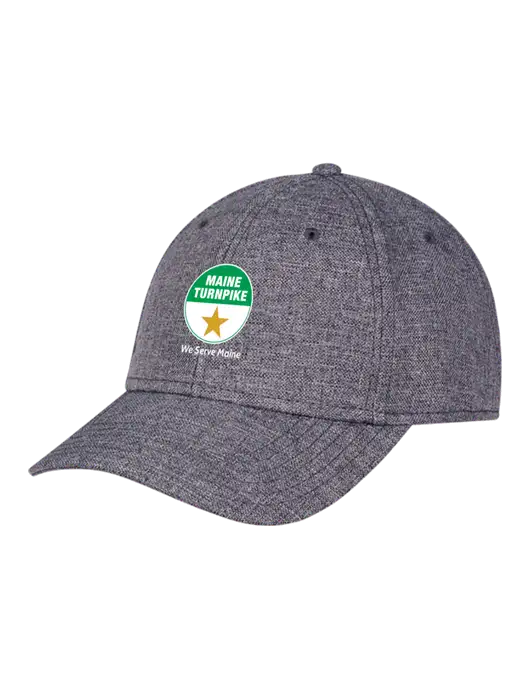 Heather Charcoal Structured Linen Look Cap Hook & Loop w/MTA Turnpike Logo