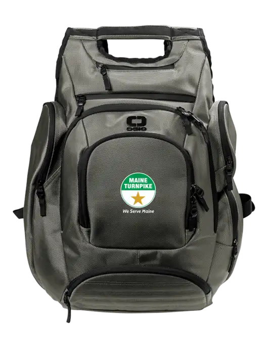 OGIO Medium Grey Metro Ballistic Laptop Backpack w/MTA Turnpike Logo