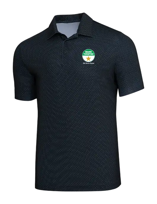 Adidas Black Diamond Dot Print Polo w/MTA Turnpike Logo