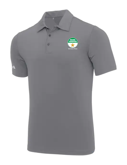 Adidas Medium Grey Ultimate Solid Polo w/MTA Turnpike Logo