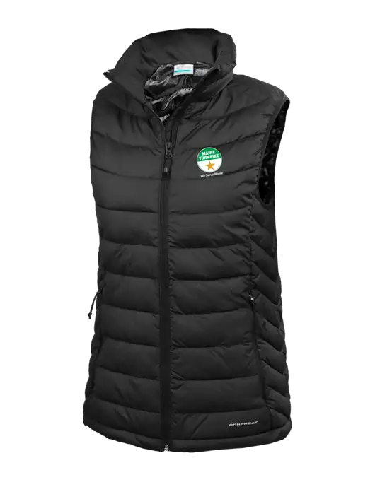 Columbia Womens Black Powder Lite Vest w/MTA Turnpike Logo