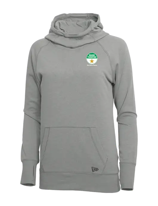 New Era Shadow Grey Heather Womens Tri-Blend Fleece Pullover Hoodie w/MTA Turnpike Logo