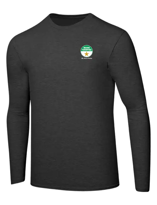 Ring Spun Dark Heather Grey 4.5 oz Long Sleeve T-Shirt w/MTA Turnpike Logo