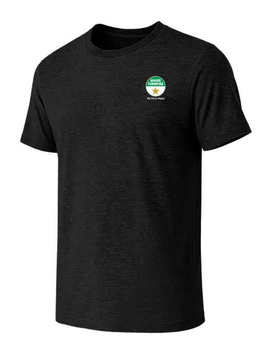 BELLA+CANVAS Black Heather CVC Short Sleeve Tee w/MTA Turnpike Logo