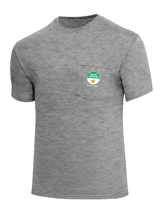Core Blend Medium Grey Heather Pocket T-Shirt w/MTA Turnpike Logo