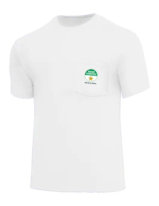 Core Blend White Pocket T-Shirt w/MTA Turnpike Logo