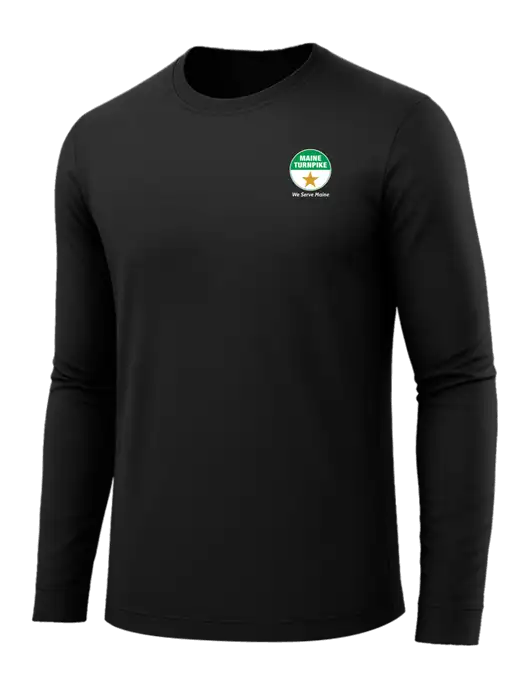 Long Sleeve Black PosiCharge Competitor Tee w/MTA Turnpike Logo