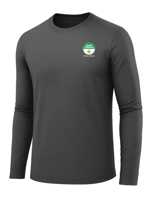 Long Sleeve Dark Grey PosiCharge Competitor Tee w/MTA Turnpike Logo