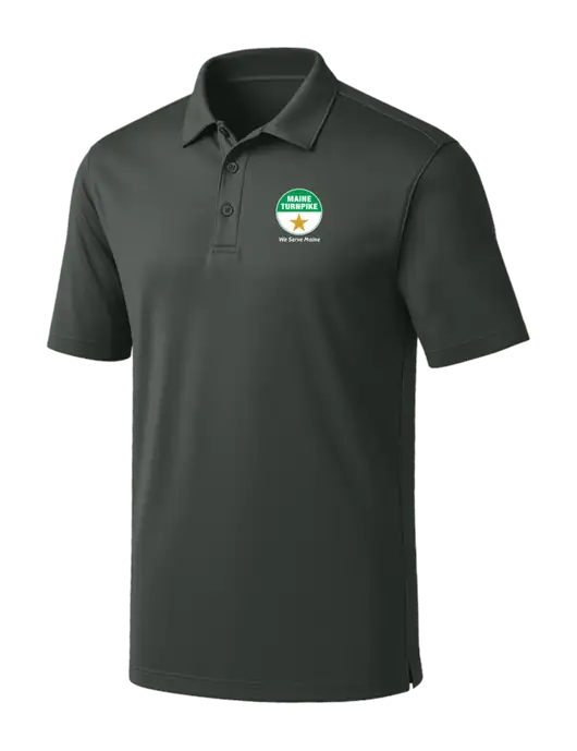 Dark Grey Silk Touch Performance Polo w/MTA Turnpike Logo