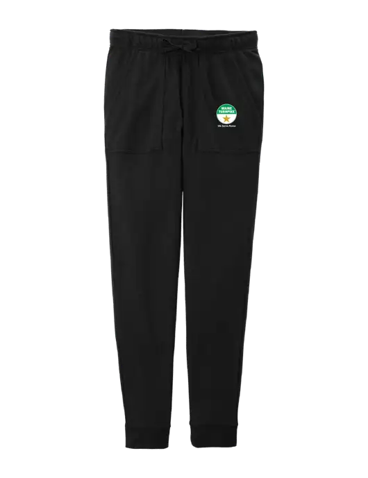 Womens Posicharge Tri-blend Wicking Black Triad Solid Fleece Jogger w/MTA Turnpike Logo