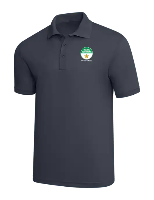 Dark Grey PosiCharge RacerMesh Polo w/MTA Turnpike Logo