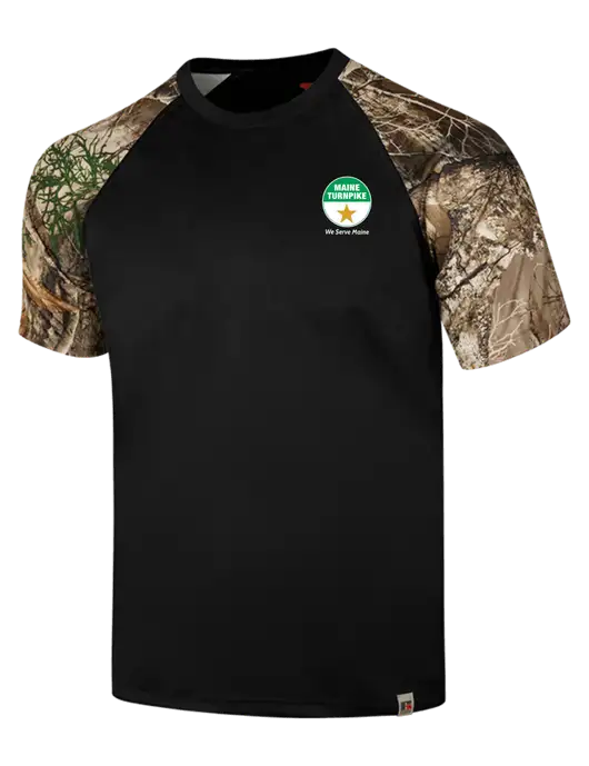 Russell Outdoors Black/Realtree Edge Camo Colorblock Performance T-Shirt w/MTA Turnpike Logo