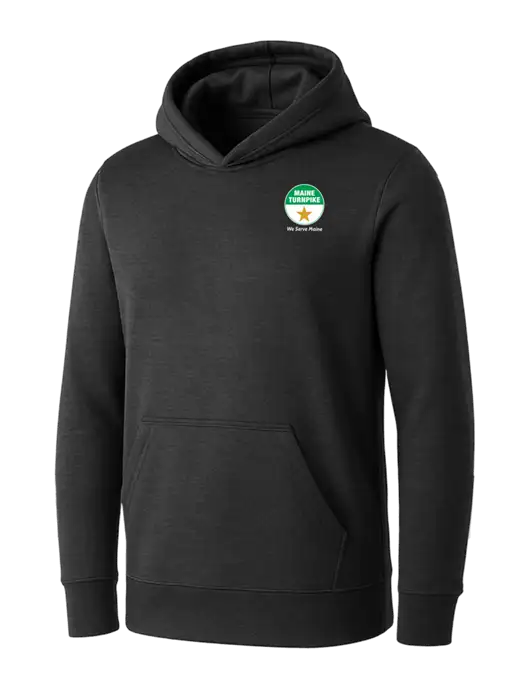 Womens Dark Grey Heather Core Fleece Pullover Hooded Sweatshirt w/MTA Turnpike Logo