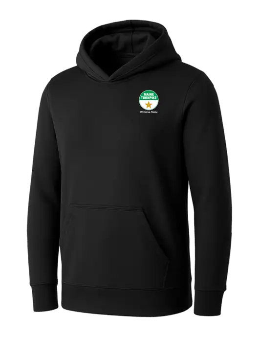 Womens Black Core Fleece Pullover Hooded Sweatshirt w/MTA Turnpike Logo