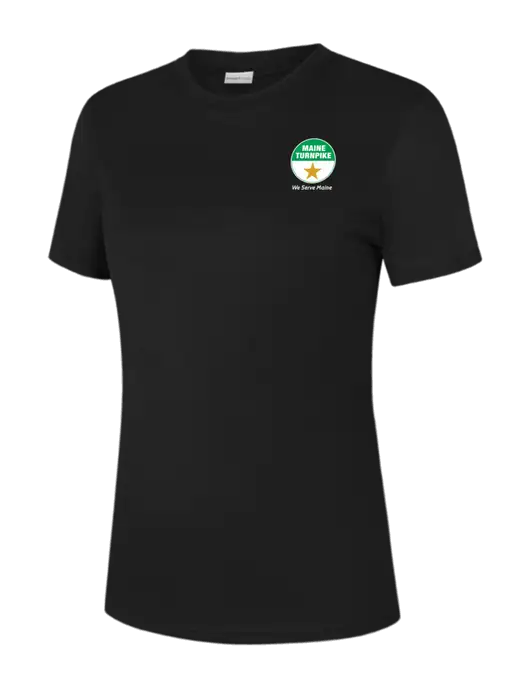 Womens Black PosiCharge Competitor Tee w/MTA Turnpike Logo