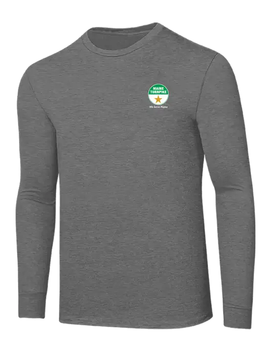 Core Blend Medium Grey Heather Long Sleeve Tee w/MTA Turnpike Logo